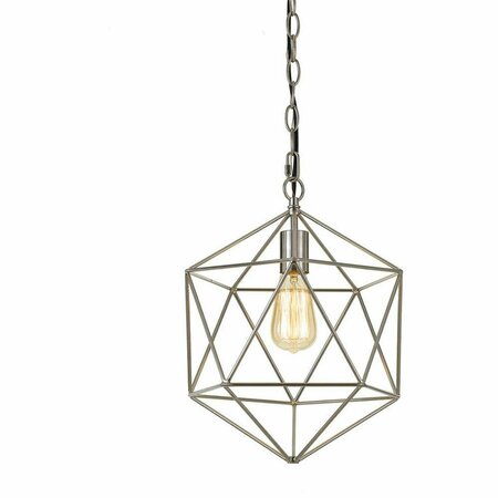 LIGHTITUP Bellini One-Light Chandelier, Brushed Nickel LI2753510